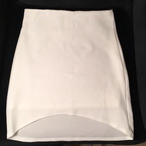 White high low skirt